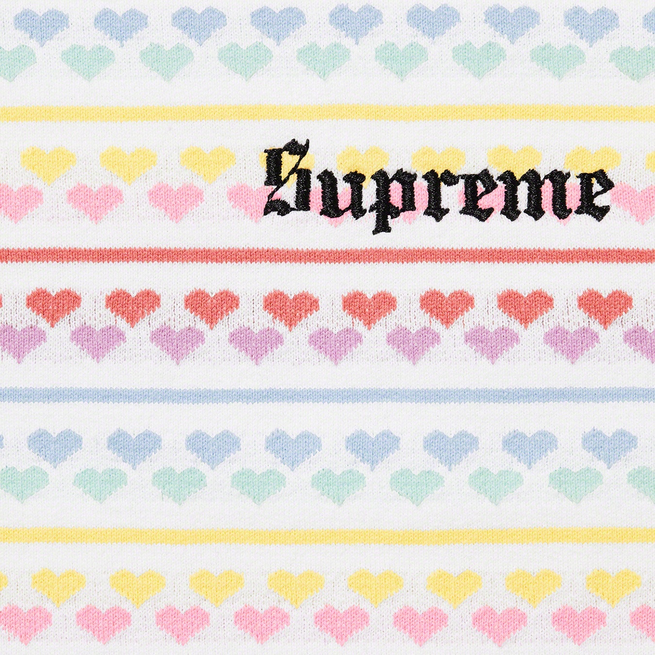 Hearts Jacquard S/S Top view 4